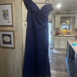 Xscape Midnight Blue Off-Shoulder Dress size 22w from Dillards